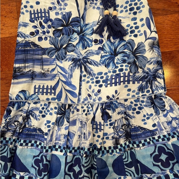 House of Harlow 1960 Blue Hibiscus Skirt NWOT M - Picture 3 of 6
